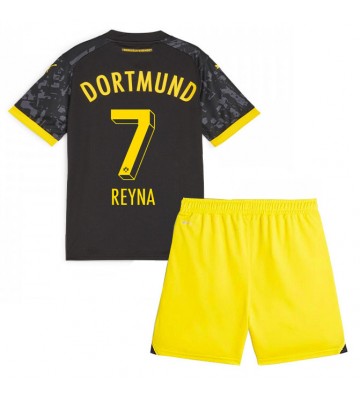 Maillot de foot Borussia Dortmund Giovanni Reyna #7 Extérieur enfant 2023-24 Manches Courte (+ pantalon court)